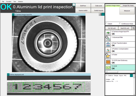 Inspektion des VIAL Aluminiumdeckeldrucks